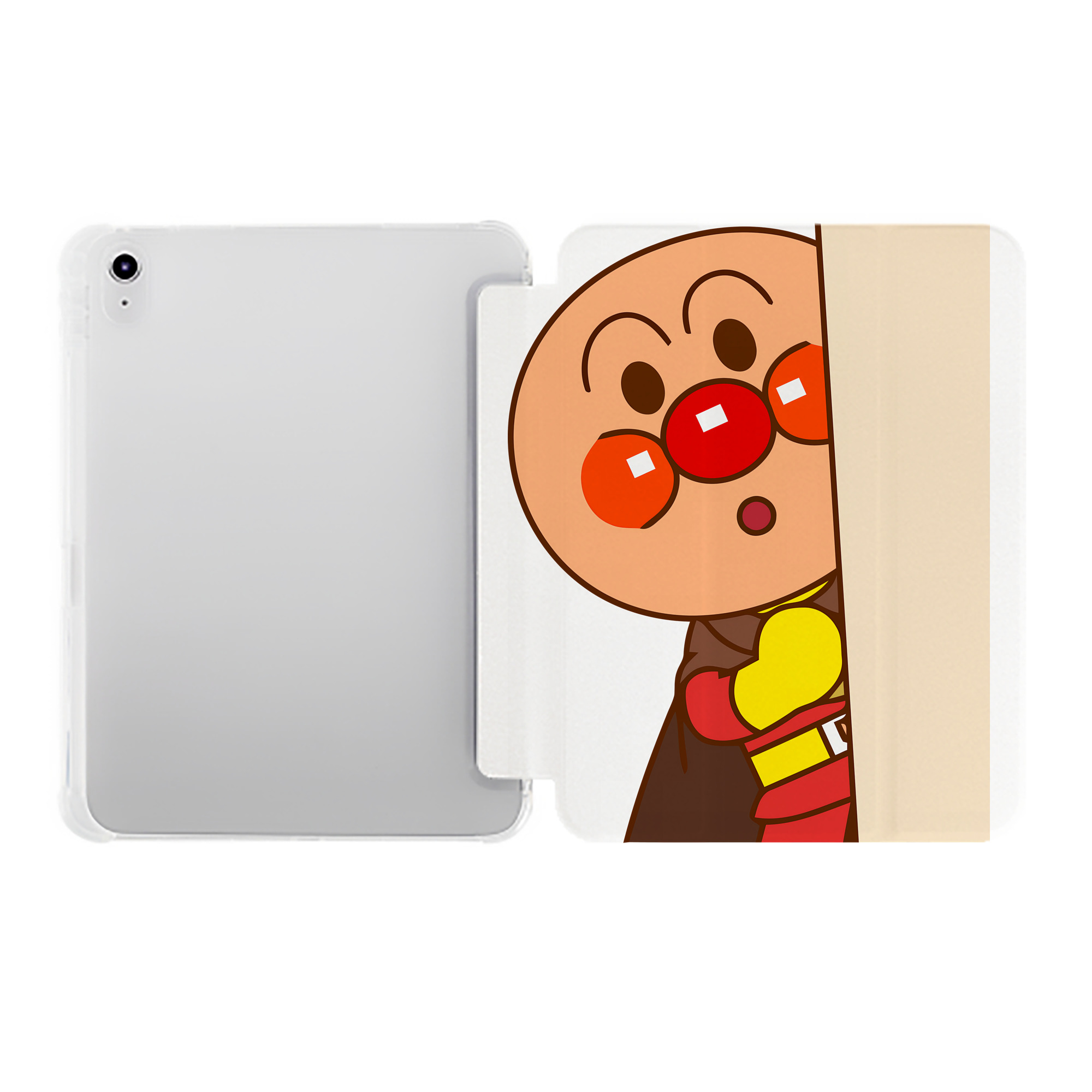 （画像用） アンパンマン Anpanman IPad ケース ペン収納付き 三つ折りスタンド PUレザー×シリコン 対応機種9.5/10.5/10.9インチ